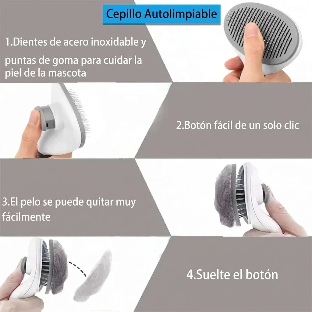 Cepillo Autolimpiante para Mascotas
